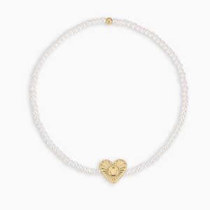Gorjana - Pearl Vintage Heart Alphabet Bracelet - Letter O - NWT